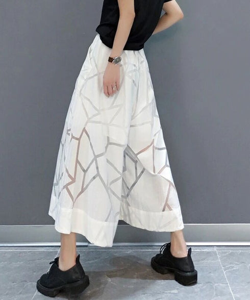 Sheer Pattern Wide Pants